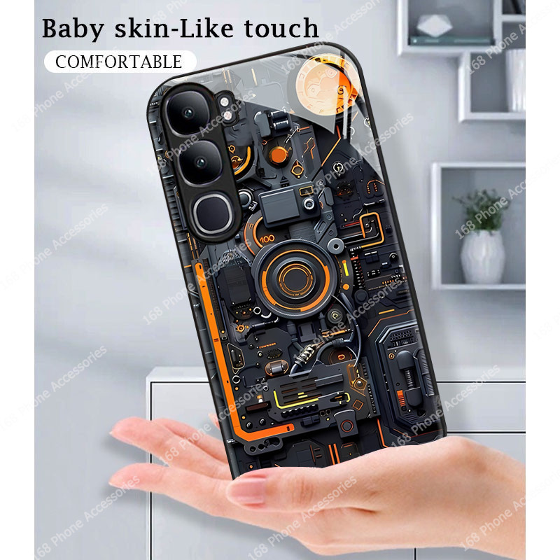 เคส Vivo Y200 5G เคสแผงวงจร PCBA กระจกเย็นหล่อโทรศัพท์เคสเครื่องลมเทคโนโลยีเทรนด์ความรู้สึกโทรศัพท์สําหรับเด็กผู้ชายนักเรียนผู้ชาย - รูปที่ 3