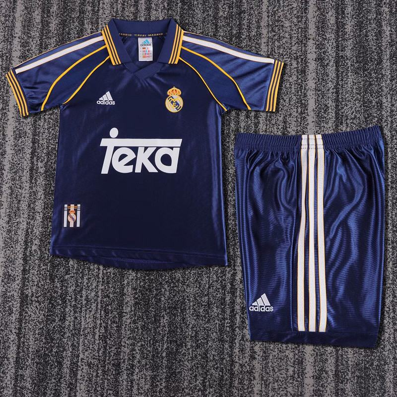 98-00 เสื้อฟุตบอล Real Madrid Kids ชุดกีฬากลางแจ้ง