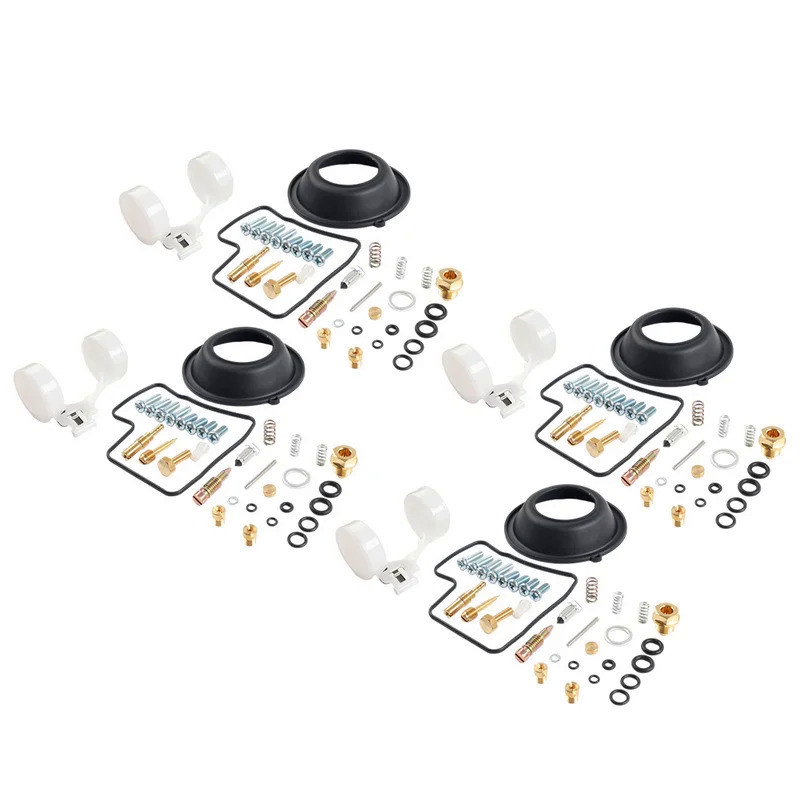 Mo 4 Sets Motorcycle Carburetor Repair Kit Diaphragm Float For Honda V45 Magna 700 VF750S VF750F