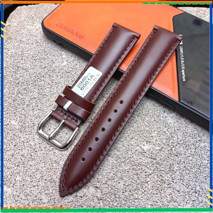 นาฬิกาหนัง STRAP 12MM 14MM 16MM 18MM 20MM 22MM 24MM DARK BROWN STRAP - 12mm
