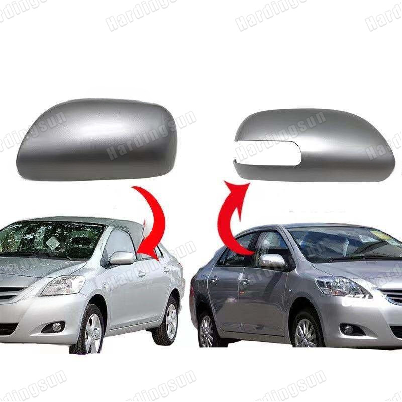 กระจกมองข้างฝาครอบกระจกมองหลังสําหรับ toyota vios gen2 batman 2008 2009 2010 2011 2012