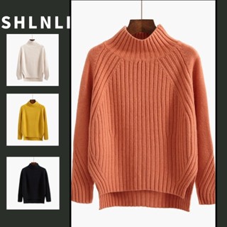 ฤดูใบไม้ร่วงและฤดูหนาวของผู้หญิงสไตล์เกาหลีหลวมถักเสื้อกันหน…