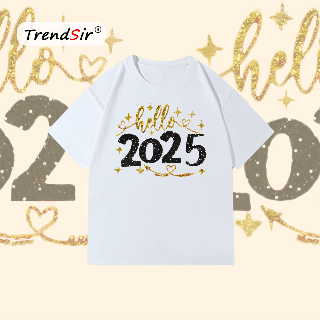 TrendSir พร้อมส่ง เสื้อยืด summer เสื้อยืดนิ่ม เนื้อผ้านิ่ม ปีใหม่ 2025 เสื้อยืดปีใหม่ 100% Cotton11สี M-3XL
