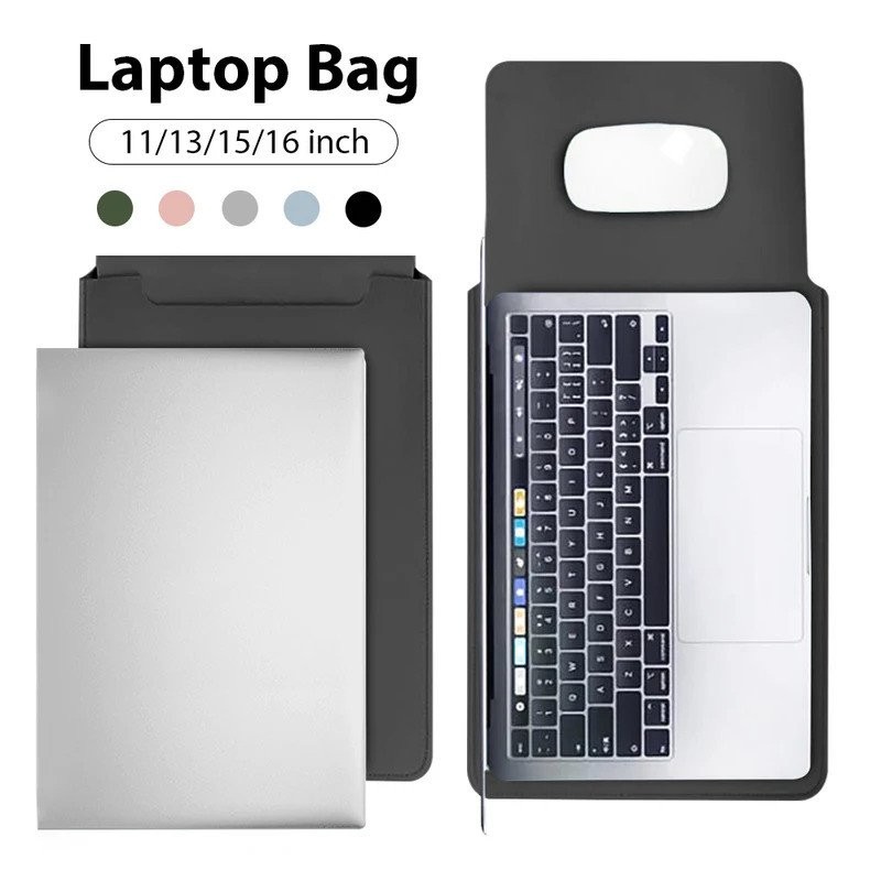 16 15 13 11นิ้วกระเป๋าแล็ปท็อปสำหรับ MacBook Air 13.6 Mac iPad Pro Air M4 M2 2024โน้ตบุ๊คหนังกันน้ำกระเป๋าแล็ปท็อป