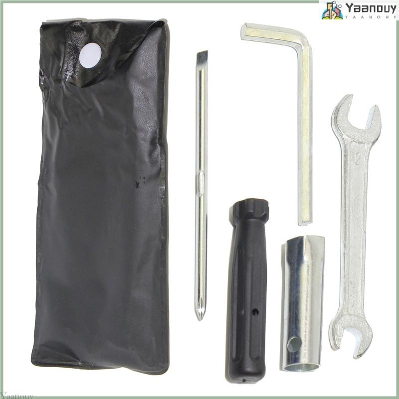 Yaa 4 ชิ้นชุดเครื่องมือซ่อมแซมรถจักรยานยนต์ประแจปลายเปิด Spanners ไขควง Plier