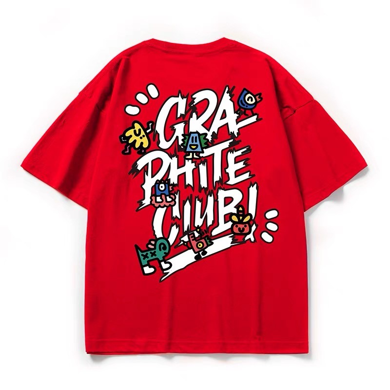 (จัดส่งตลอด 24 ชั่วโมง)Woo Right เสื้อปีใหม่ เสื้อยืดแขนสั้น สีแดง พิมพ์กราฟิก ผ้านุ่มใส่สบาย 26