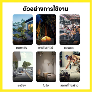 โซล่าเซลล์ ไฟตุ้ม ไฟตั้งแคมป์ หลอดไฟโซล่าเซลล์ 1500-5000W เปิด-ปิด อัตโนมัติ แบตนานหลายชั่วโมง