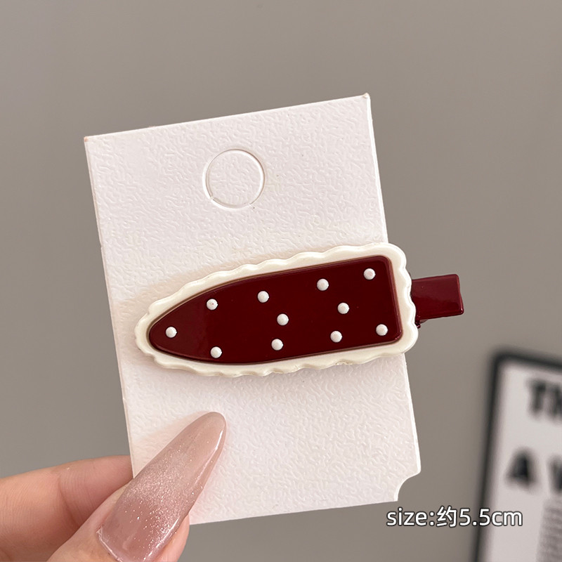 Jojo COCO Polka Dot คลิปด้านข้างขนาดเล็กสไตล์เกาหลีอารมณ์เรียบง่ายน่ารักเครื่องประดับผมผู้หญิง - รูปที่ 4