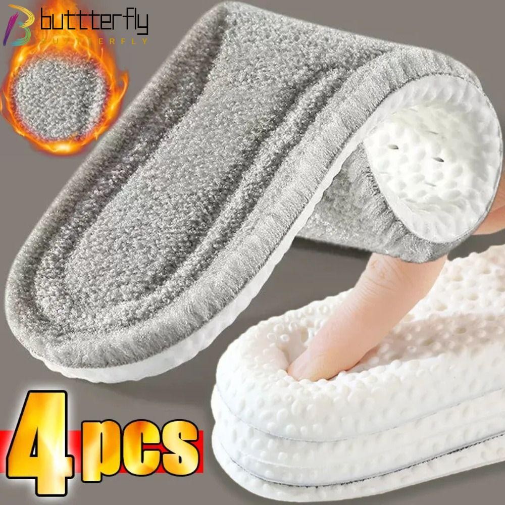 Buttterfly แผ่นรองเท้าความร้อน, Self อุ่นกลิ่นรองเท้าบู๊ตหิมะ Padding, นุ่ม Thicken Warm Breathable กีฬารองเท้า Pad ผู้ชายผู้หญิง