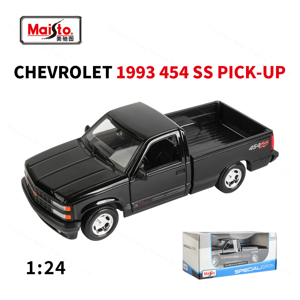 Maisto 1:24 1993 Chevrolet 454 SS Pick-up Static Die Castยานพาหนะสะสมของเล่นรถ