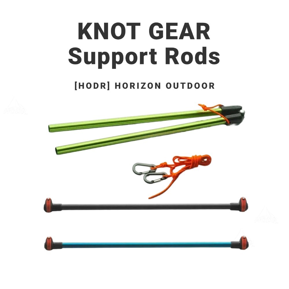 [HODR] Knot GEAR Connecting Pole Ultralight Trekking Poles Connector พีระมิดเต็นท์ A Tarp Support Rod Camping อุปกรณ์เดินป่า 3F Knot 18 มม.16 มม.