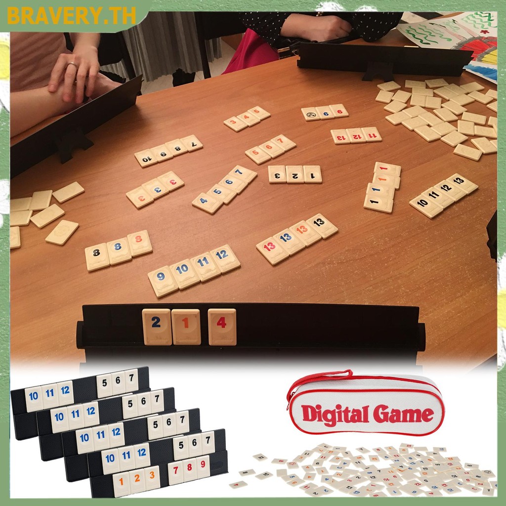 Rummy Cube Game เกม Rummy แบบพกพาพร้อมกระเป๋า Mini Rummy เกมชุดเกมท่องเที่ยว SHOPCYC3634