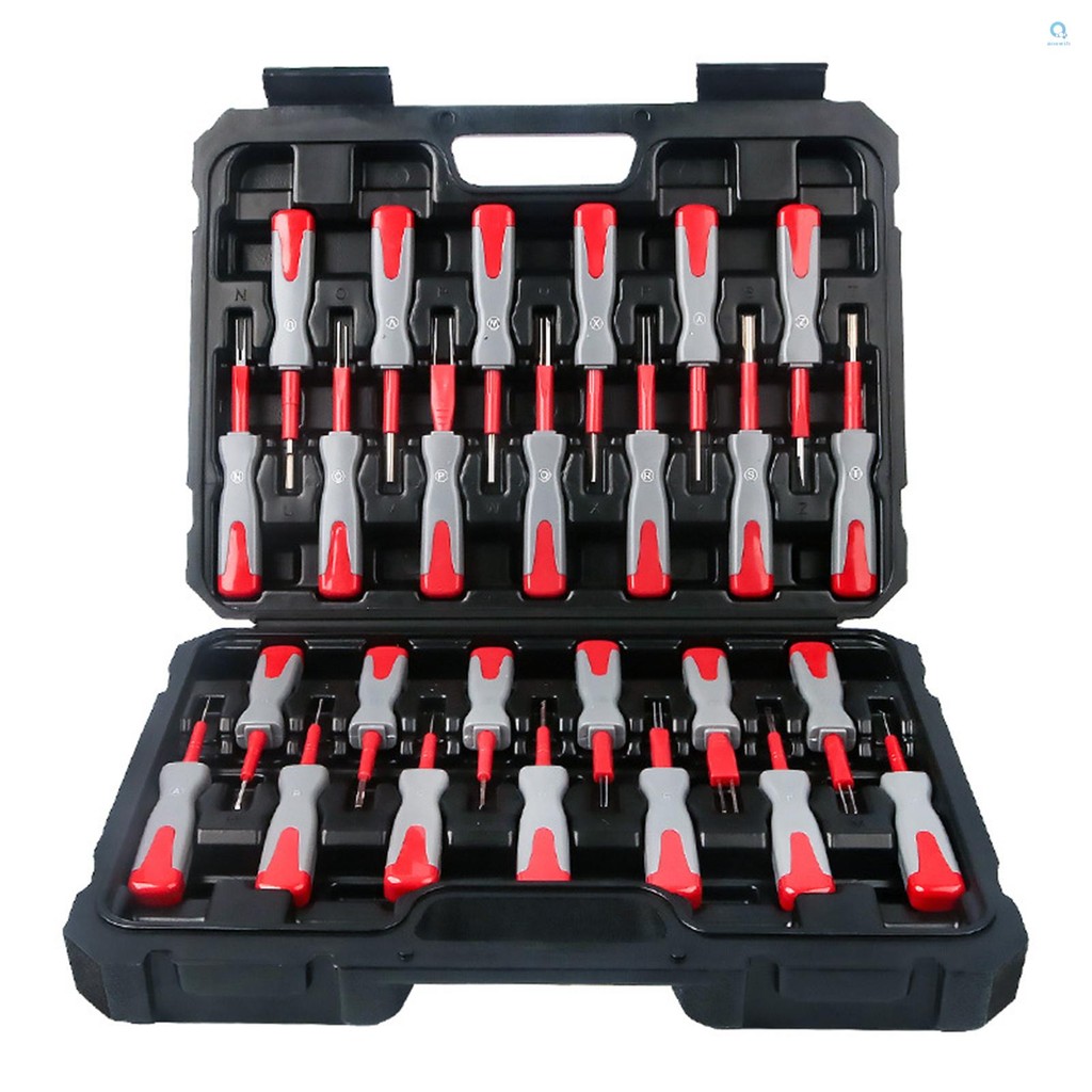 เครื่องมือถอด ชิ้น Terminal Pin Release Universal Vehicle Release Tool Vehicle Wire Harness Pin Wire Harness Terminal Removal Tool Kit Terminal 26 Release ฟิล 26 ชิ้น