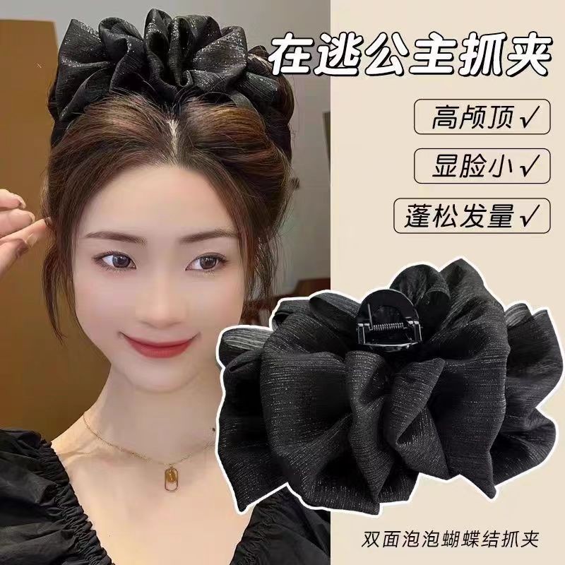 Lace Fantasy Seersucker กิ๊บติดผมโบว์ขนาดใหญ่