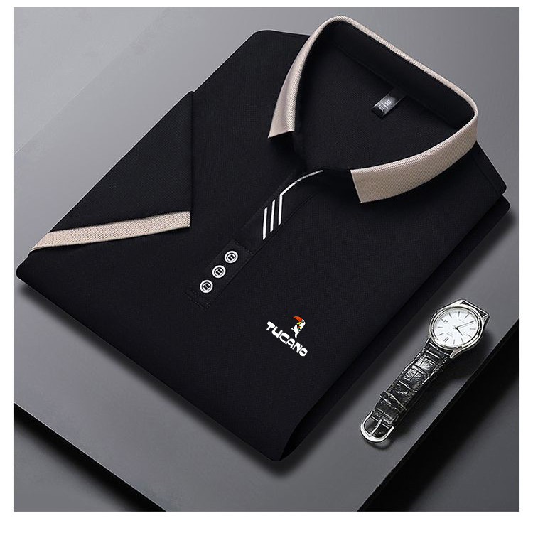 สินค้าใหม่เสื้อโปโลแขนสั้นผู้ชาย,นกหัวขวานพิมพ์แฟชั่นผ้าฝ้ายเสื้อโปโลผู้ชาย
