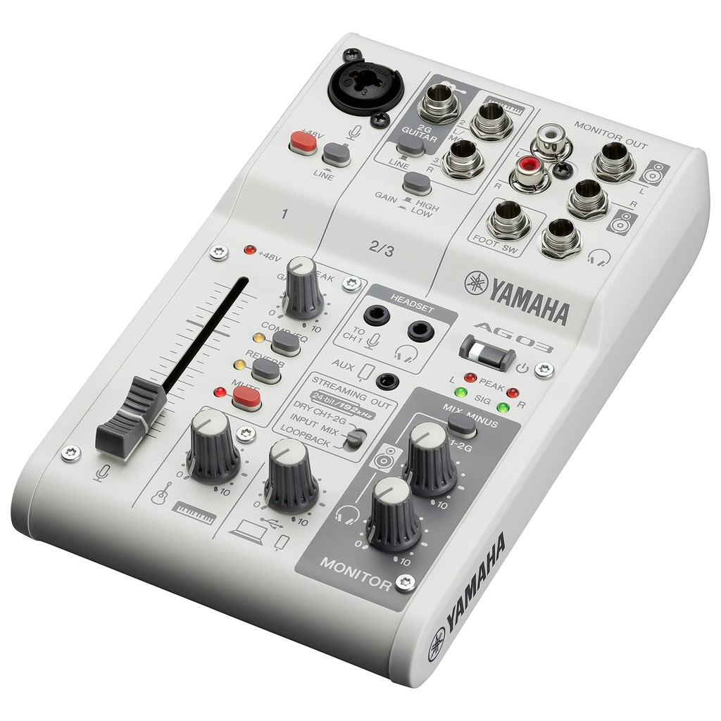 ส่งตรงจากญี่ปุ่นYAMAHA Live Streaming Mixer 3 Channel สีขาว AG03MK2 WJapan new Made in Japan
