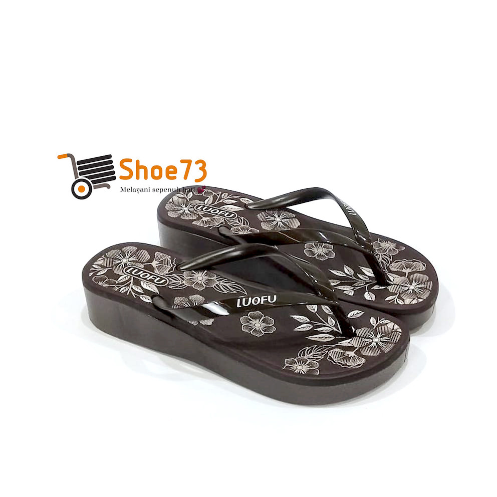 LUOFU F 2268 – BRE07 SIZE 36-40 ORIGINAL l รองเท้าแตะส้นเตารีดผู้หญิงเยลลี่ l รองเท้าแตะเด็กผู้หญิงกันลื่นแบบนุ่ม ราคา ถูกที่สุด ดีลบีเคเค แกลเลอรีภาพที่ 6