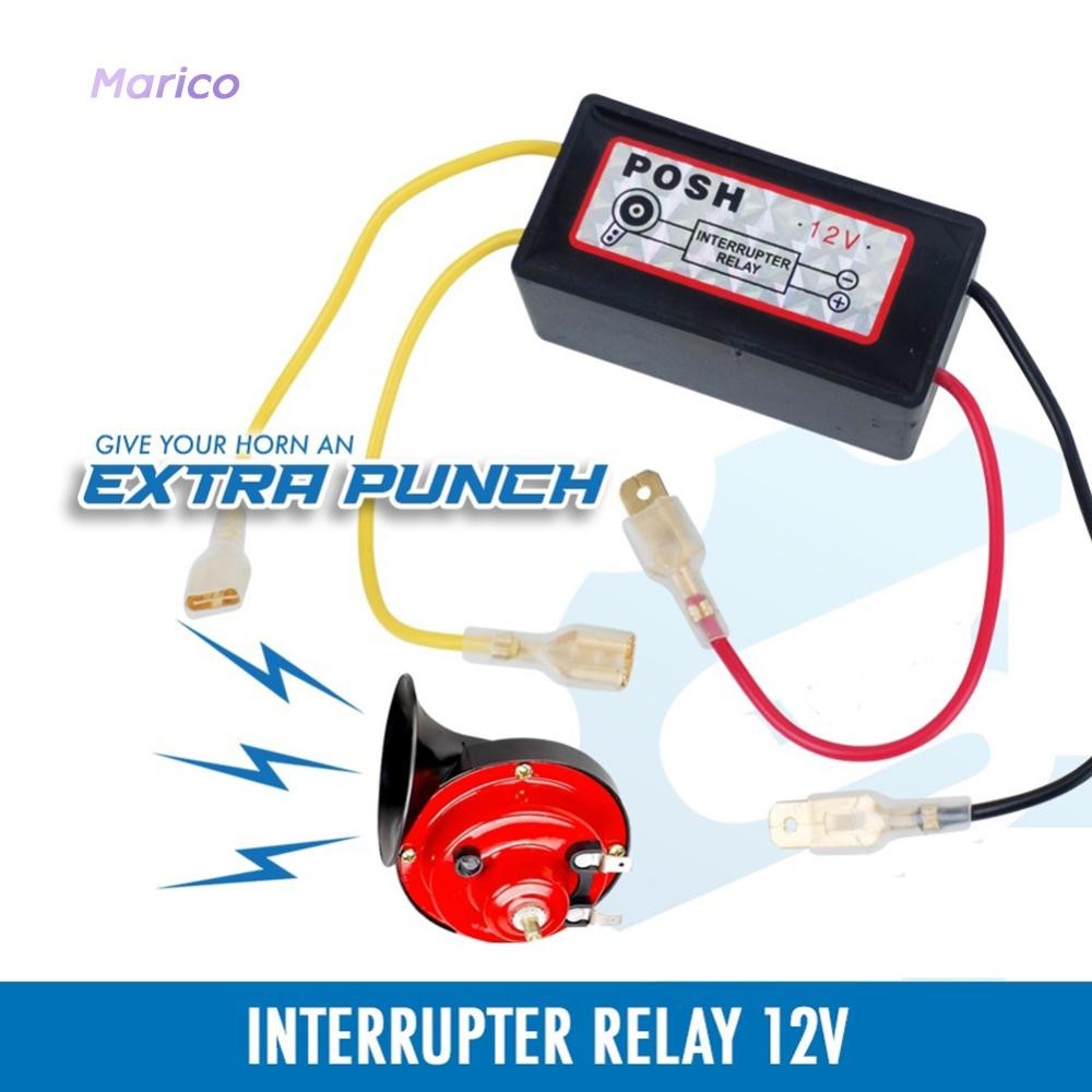 12v Horn Auto Speaker Signal Relay Horn Relay for Motorcycle Electric Bike Horns [Marico.th]