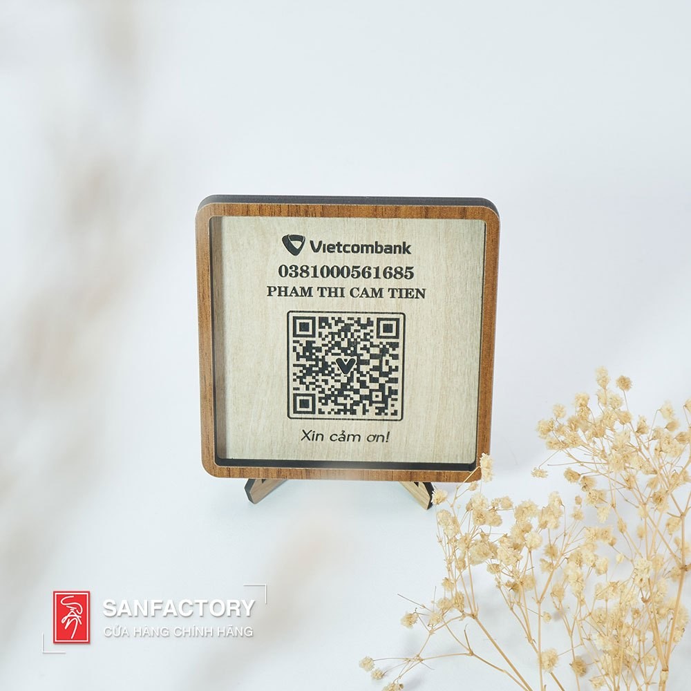 [GNG-QR07] บอร์ดรหัส QR สําหรับสแกนชําระเงินธนาคาร การเชื่อมต่อ wifi สวยงามสําหรับเดสก์ท็อปหรือติดผน