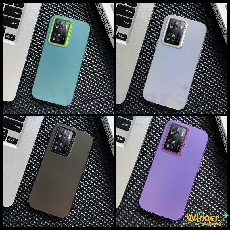 เคส OPPO A57 4G 2022 A77S A58 A60 การป้องกันเลนส์ขั้นสูง Macaron