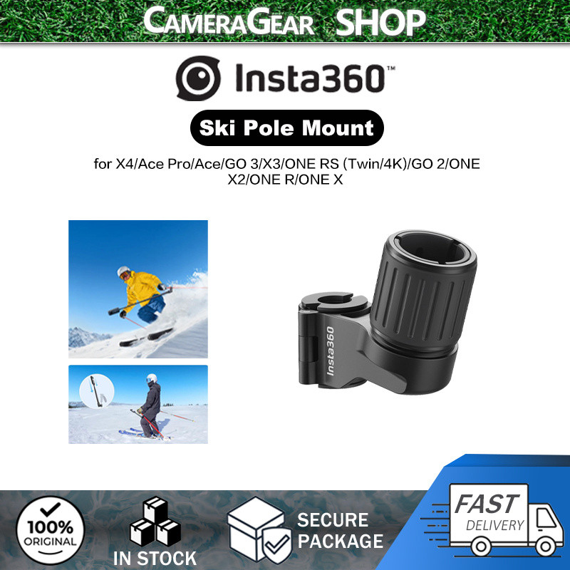 Insta360 Ski Pole Mount สําหรับ X4/Ace Pro/Ace/GO 3/GO3 S/X3/ONE RS (Twin/4K)/GO 2/ONE X2
