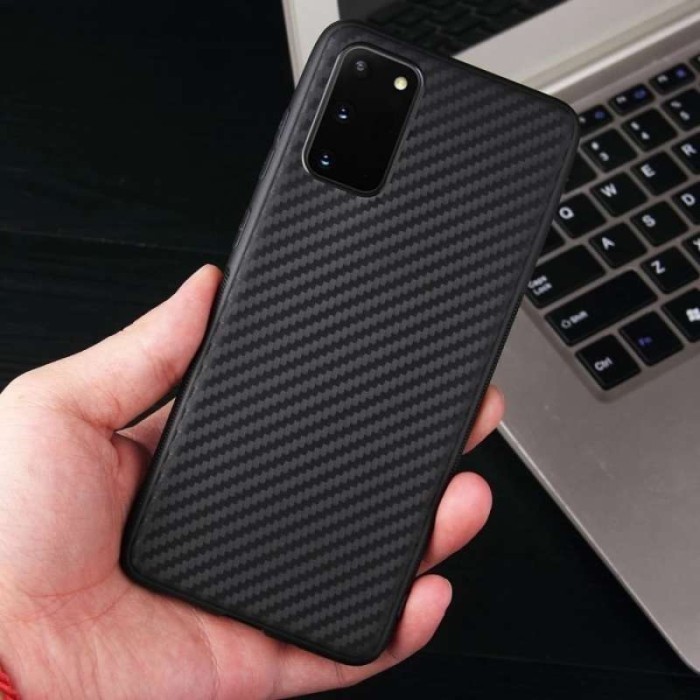 CASE SAMSUNG S20 S20 PLUS S20 ULTRA SOFT CASE LUXURY CARBON SLIM FIT CASE ANTI HEAT - LUX-CARBON