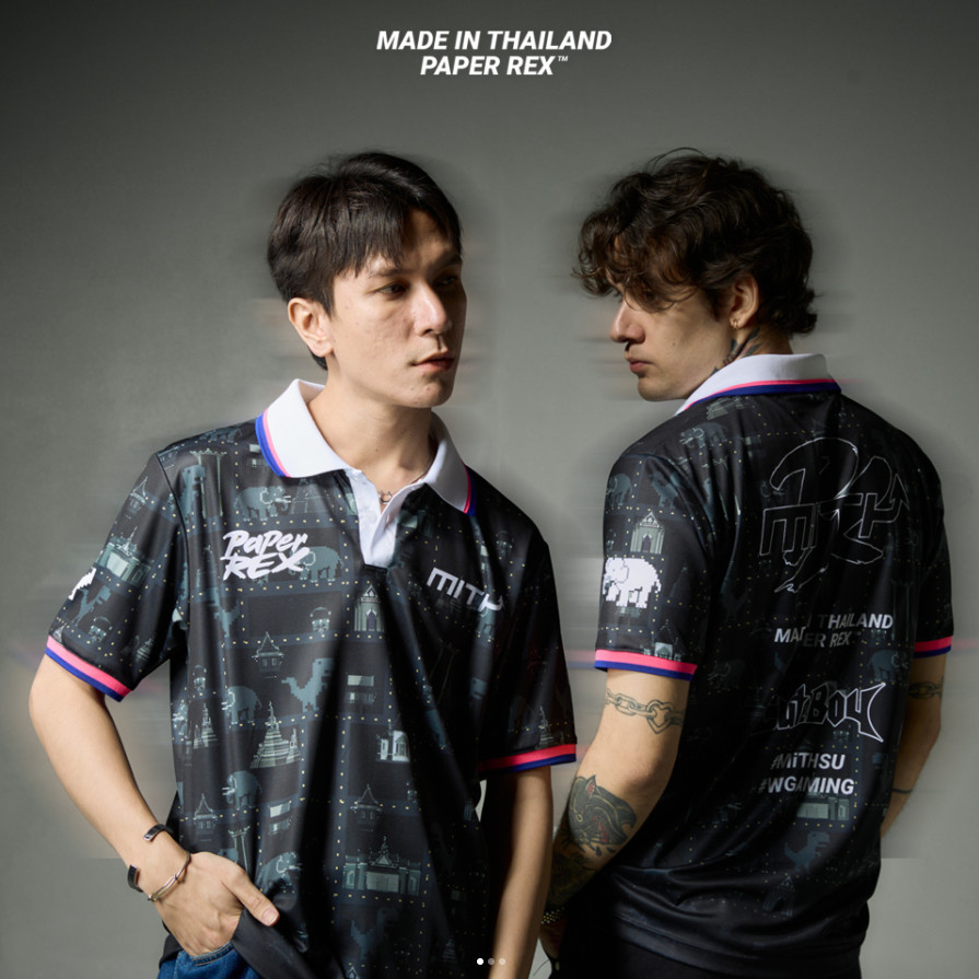 Mith X PRX JERSEY 2024 Papier Rex ชุด E-sports VALORANT เกม Tshirt 3D พิมพ์ความร้อนระเหิดชายเสื้อฟรี