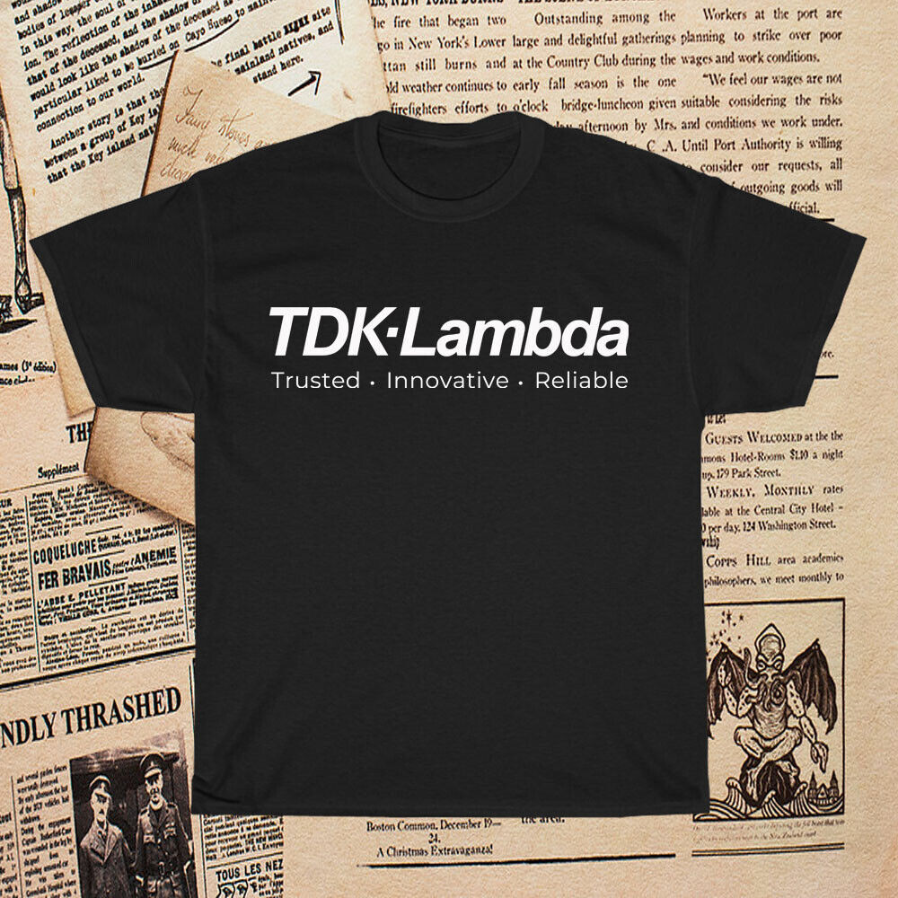 ใหม่ Tdk-Lambda Corporation Logo เสื้อยืดผู้ชายตลก