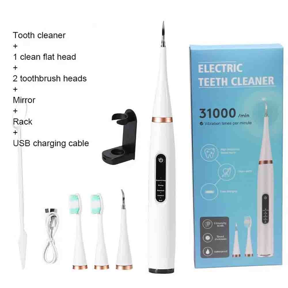 Electric Ultrasonic Tooth Cleaner Tool Dental Scaler Tartar Plaque Stain Remover