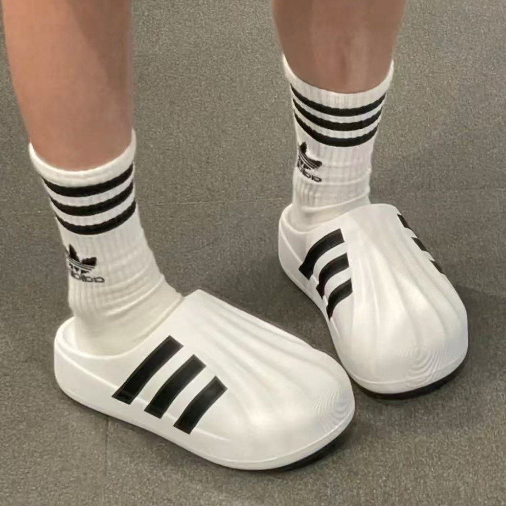 【🚚พร้อมส่ง❗️ของแท้ 100%】Adidas Superstar Mule รองเท้าแตะ รองเท้าแฟชั่น Black / White  รองเท้าแตะล