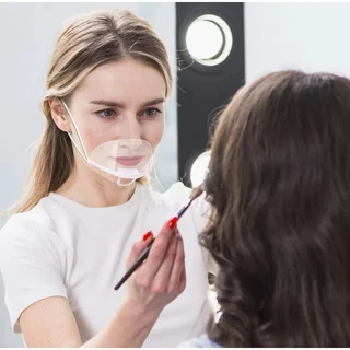 Mouth Shield หน้ากากกันน้ำลาย หน้ากากใสกันละออง พลาสติกปิดปาก แพ็ค 10ชิ้น