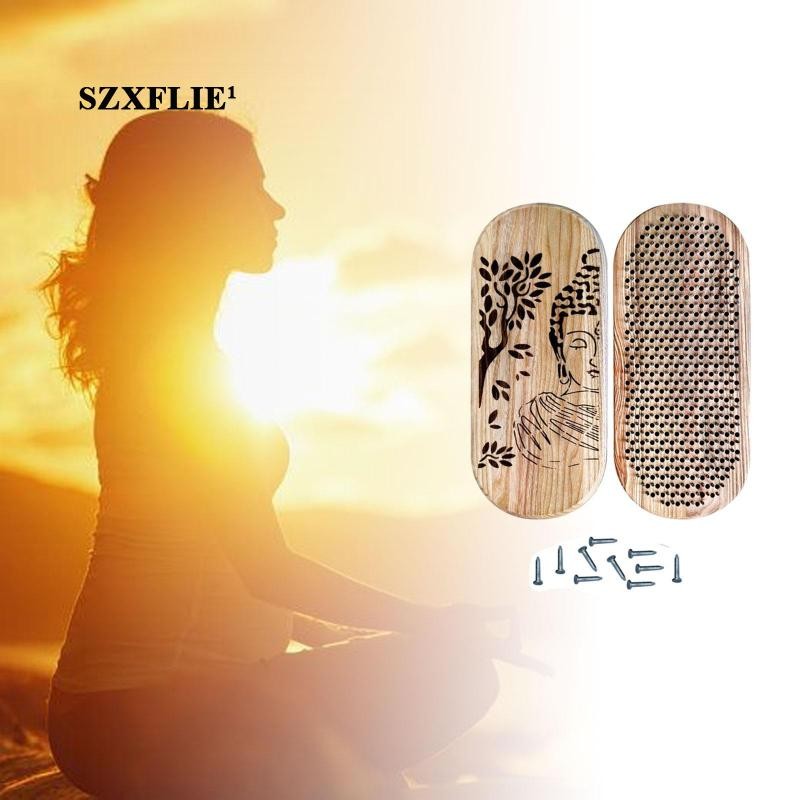 [Szxflie1] Sadhu Board ผ่อนคลายอเนกประสงค์โยคะของขวัญง่ายต่อการพกพากระดานเล็บยิมที่บ้าน