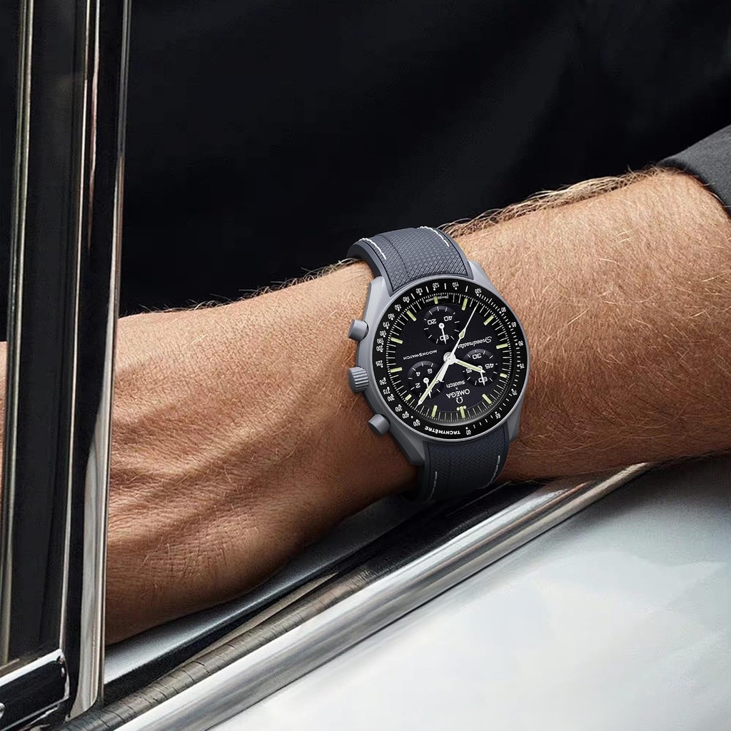 สําหรับ Omega X Swatch Moonswatch นาฬิกา 20 มม.ไม่มี Gap Soft ซิลิโคนสําหรับ Omega X Swatch Moonswatch Speedmaster