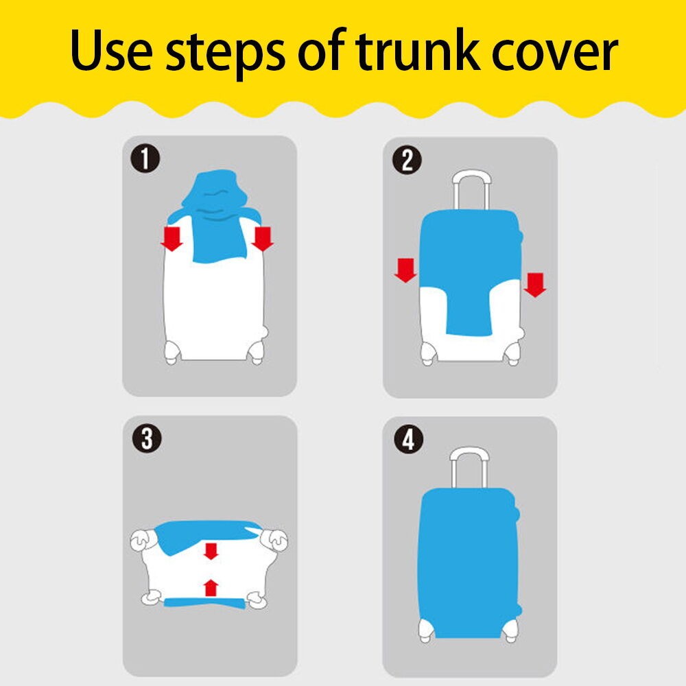 Customized Luggage Cover Protector (18-32) นิ้ว กระเป๋าเดินทางยางยืด ป้องกันรอยขีดข่วนกันฝุ่นมีรูปภาพที่กำหนดเองให้เลือก