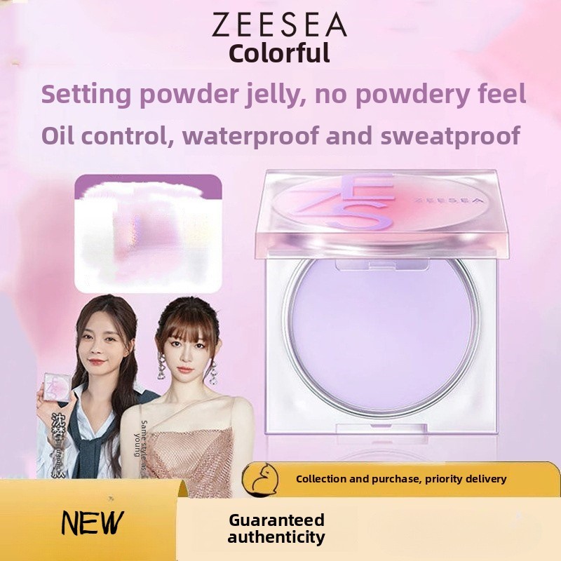 Zeesea แป้งแต่งหน้า Frozen Powder Powder Loose Powder Oil Control กันน้ําและกันเหงื่อ