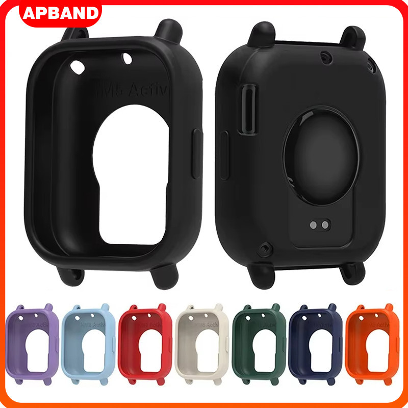 กรณีซิลิโคนทั้งหมด for Redmi Watch 5 Active ซอฟท์สปอร์ตยางป้องกันหน้าจอกันชนกรอบอุปกรณ์เสริม for Redmi Watch 5 Lite