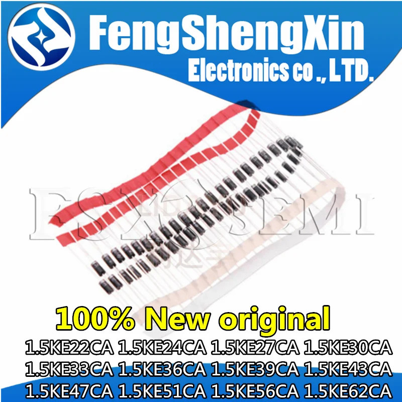 10 ชิ้น 1.5KE22CA 1.5KE24CA 1.5KE27CA 1.5KE30CA 1.5KE33CA 1.5KE36CA 1.5KE39CA 1.5KE43CA 1.5KE47CA 1.