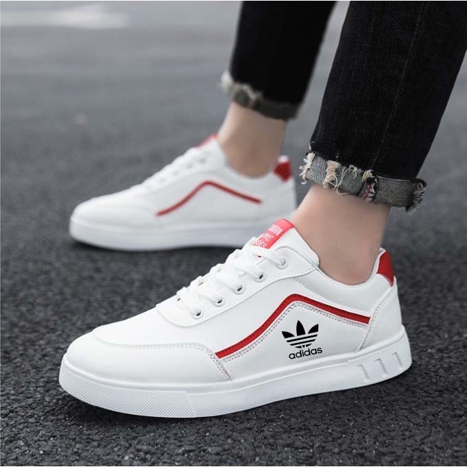 พร้อมสต็อก รองเท้า ผู้ชาย ขนาด 39-48 ขนาดใหญ่รองเท้าผู้ชายรองเท้าผ้าใบลําลองหนังรองเท้าอินเทรนด์รองเท้าสีดําซูเปอร์ไฟสีขาว รองเท้ารองเท้าผ้าใบ - รูปที่ 5