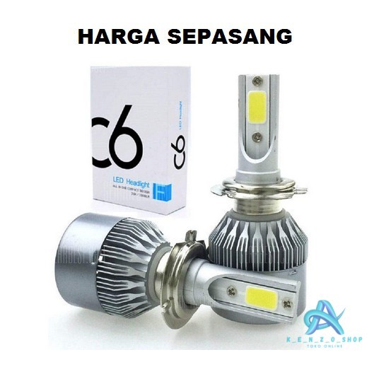 ใหม่ไฟหน้ารถ LED ไฟหน้า C6 SILVER H1 H3 H7 H11 HB3 HB4 36 วัตต์ 36W มอเตอร์ 9005 9006 H8 H16