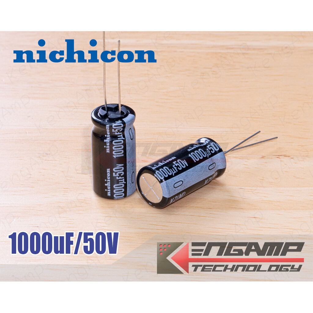 (1ตัว) [E-CAP] 1000uF/50V 105C Nichicon VZ(M) 12.5x25mm P=5mm