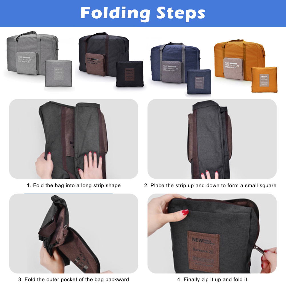 กระเป๋าเดินทางพับได้ ความจุขนาดใหญ่ กันน้ำ กระเป๋าเดินทางพกพา Travel Bag