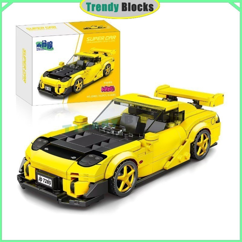 Speed Mazda RX7 Building Blocks City Car Toy Racing Adult Children Boys Toy Gifts