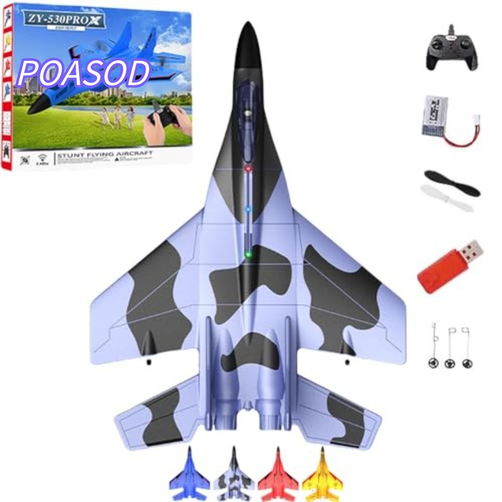 MAYSHOW 2.4ghz Rc รีโมทคอนโทรล Fighter Plane, โฟม ZY-530 รีโมทคอนโทรล Fighter Jet, ไฟฟ้าที่มีสีสันไฟ