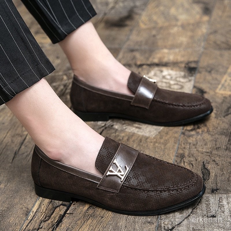 Men Casual Shoes Classic Leather Shoes Formal Leather Shoes Medusa Fashion LV Loafers Shoes AXHN