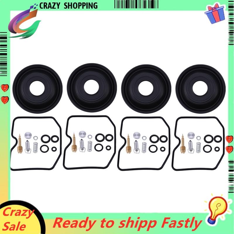 สําหรับ GPZ400R ZX400 GPZ400 400 R คาร์บูเรเตอร์รถจักรยานยนต์ชุดซ่อมลอยปะเก็นเข็ม Air สกรูไดอะแฟรม