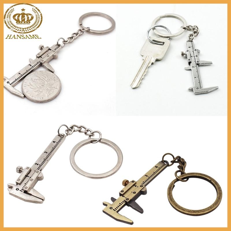 HAN Mini สําหรับเครื่องมือพวงกุญแจ Movable Vernier Caliper ไม้บรรทัดเลื่อนสําหรับ Key Holder แหวนพวงกุญแจเครื่องมือ Cool ไอเดียสําหรับ Me