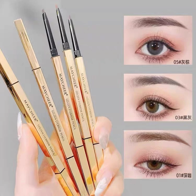 SR-shop : 1.5mmดินสอเขียนคิ้ว แบบหมุนออโต้ กันน้ำ พร้อมแปรงปัดขนคิ้ว 5 สี_ B962