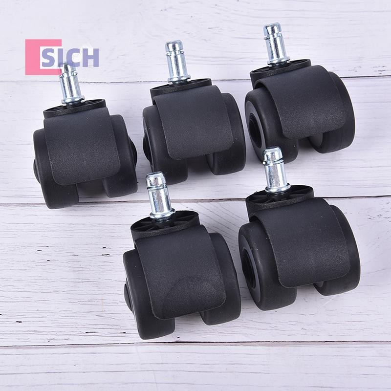 [Sich] Universal Mute Wheel Office Chair Replacement Casters Rubber Roller Furniture ใหม่