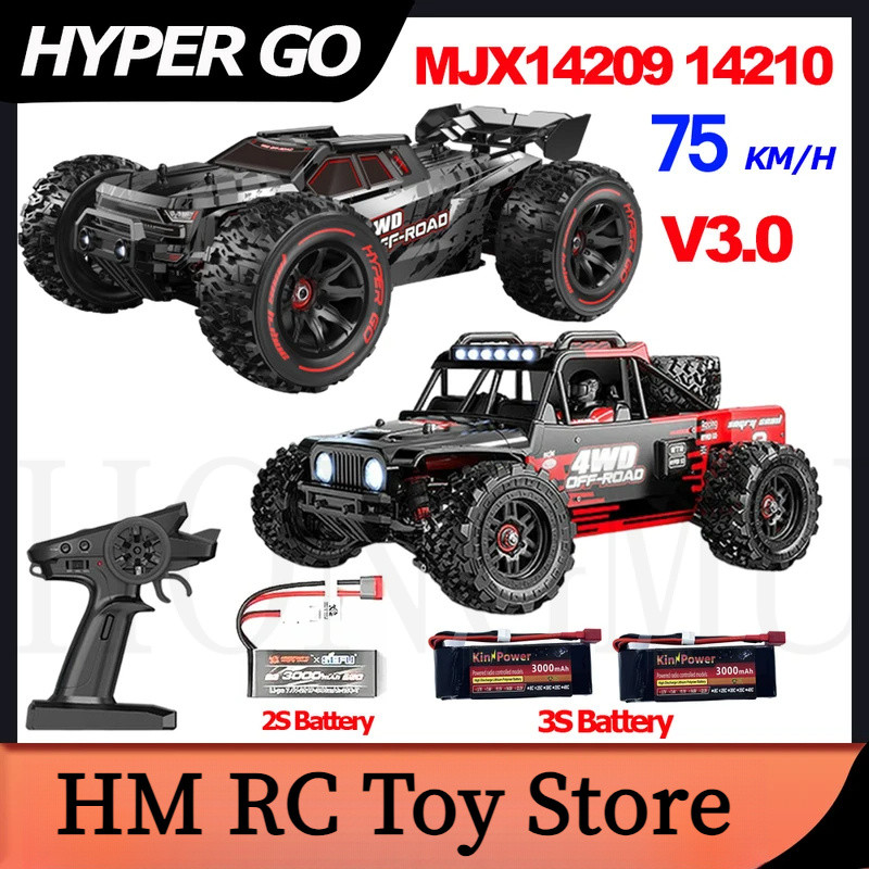 Hyper Go Mjx 14209 14210 V3.0 1/14 RC รถ brushless 2.4G รีโมทคอนโทรล4WD Off-Road Racing RC รถบรรทุกไ
