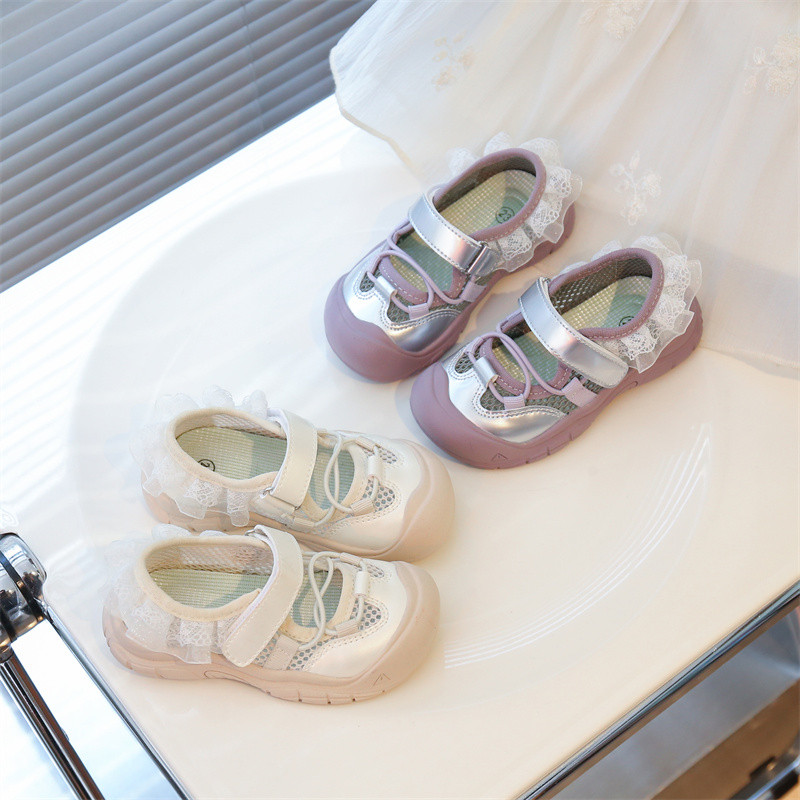 ฤดูร้อนตาข่ายระบายอากาศเด็กรองเท้าลําลองสําหรับสาวลื่นนุ่มเด็กวัยหัดเดินรองเท้าแตะชายหาดโรงเรียนวิ่งเดินป่ากลางแจ้งรองเท้า